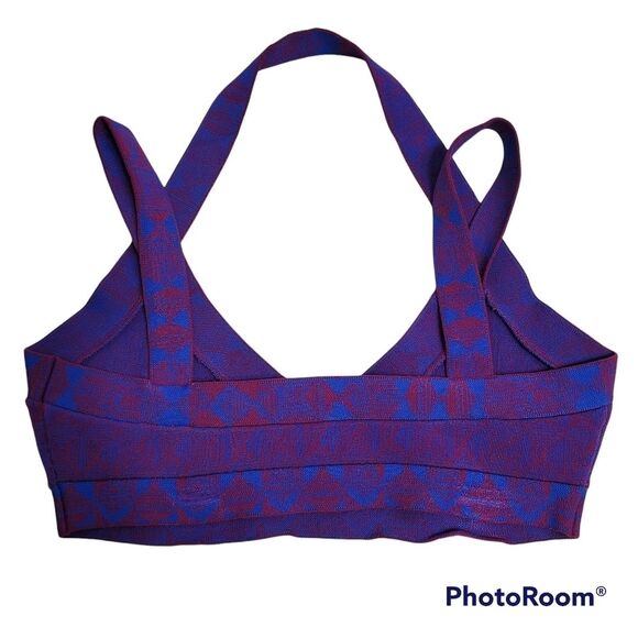 BCBGMAXAZRIA KIANA Geometric Jacquard  Cropped Top Size‎ SMALL - Picture 4 of 12